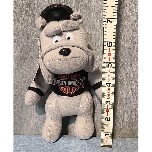 Harley Davidson Motorcycles Bulldog Vintage Plush 1993 Stuffed Animal Biker Dog - Picture 5 of 5